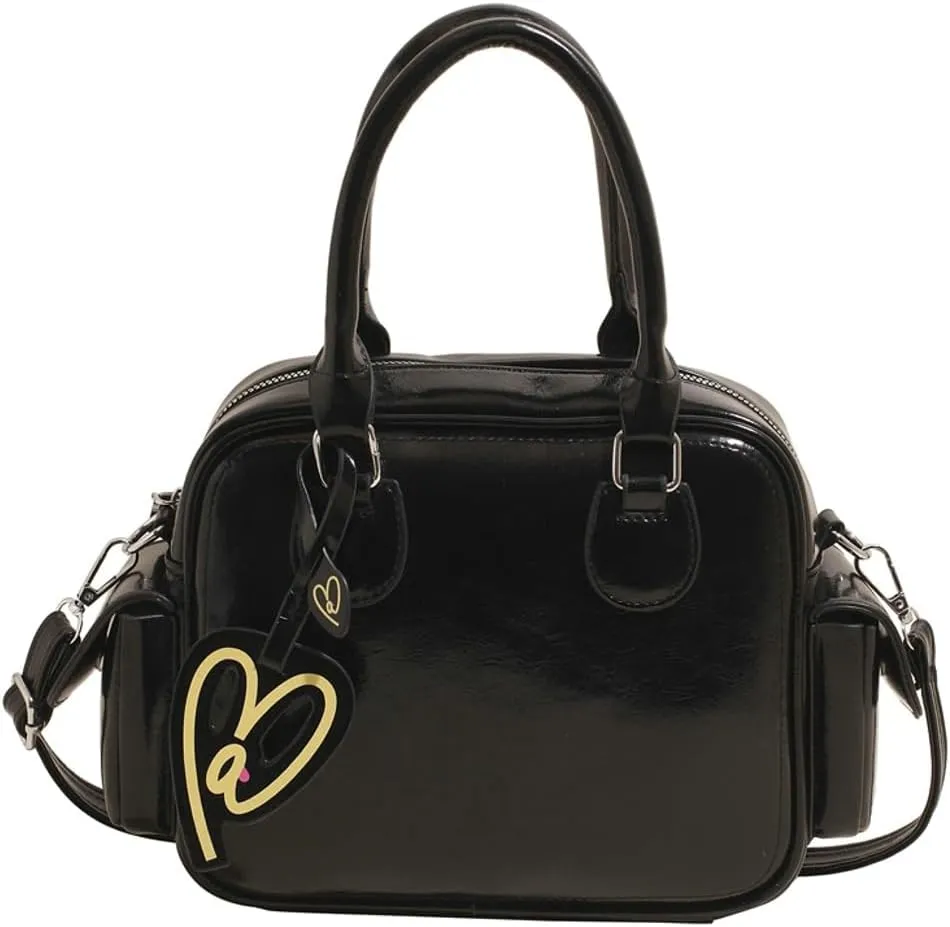 Women PU Leather Crossbody Bag Trendy Pillow Shoulder Purse Casual Satchel Travel Dating Work