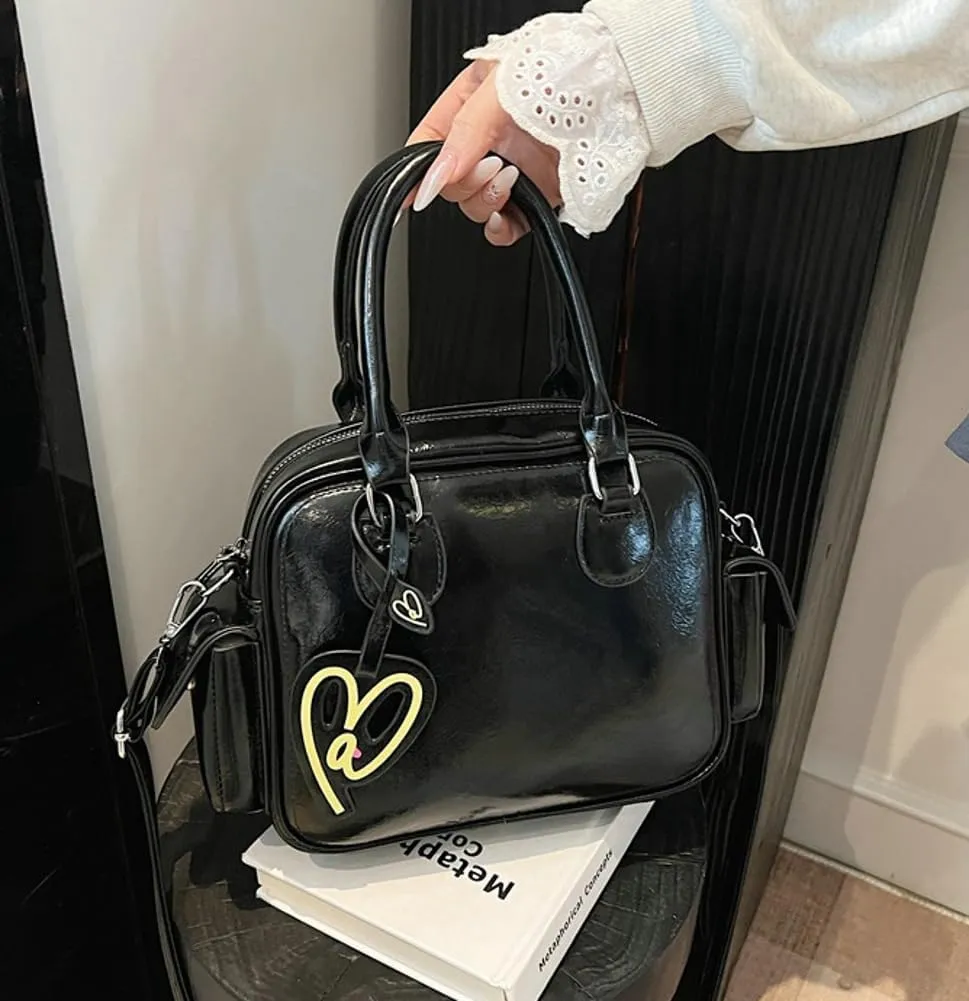 Women PU Leather Crossbody Bag Trendy Pillow Shoulder Purse Casual Satchel Travel Dating Work