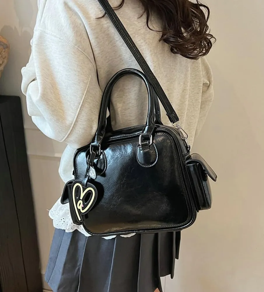 Women PU Leather Crossbody Bag Trendy Pillow Shoulder Purse Casual Satchel Travel Dating Work